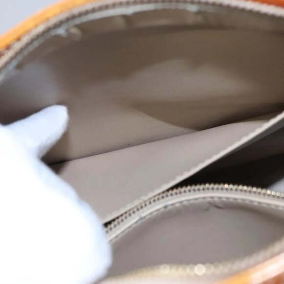 LOUIS VUITTON Monogram Vernis Houston Hand Bag Beige M91004 LV Auth BD945 - Picture 13 of 16